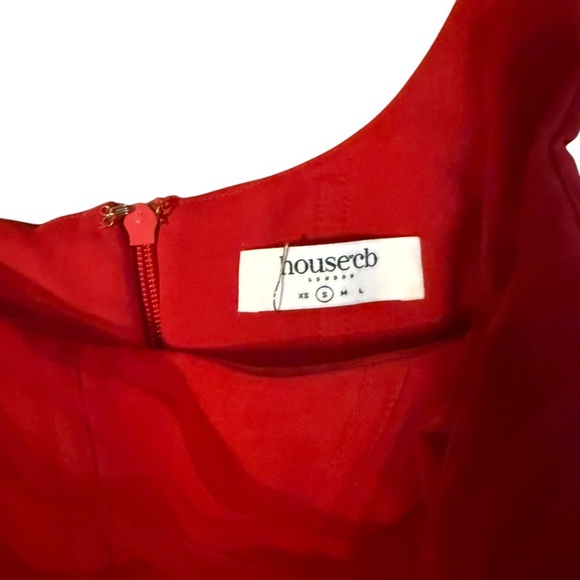 House Of Cb Shelley Tulle Corset Red Size Small - Picture 4 of 5